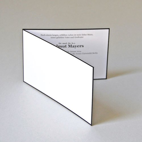 printing service: mourning cards