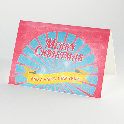 Pink Christmas Cards: Merry christmas