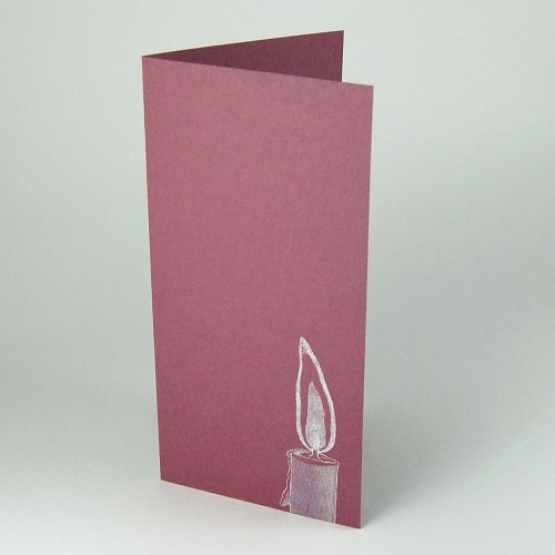 christmas cards with candle