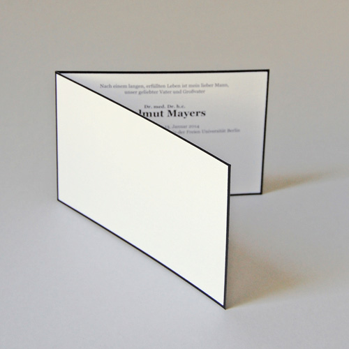 printing service: mourning cards