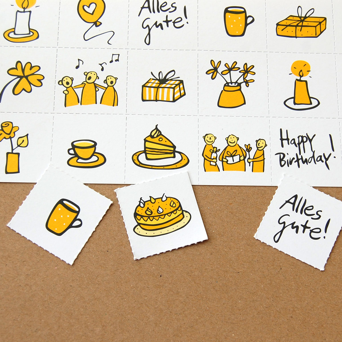 Alles Gute! Happy Birthday! - bilingual Birthday cards with english and german wishes