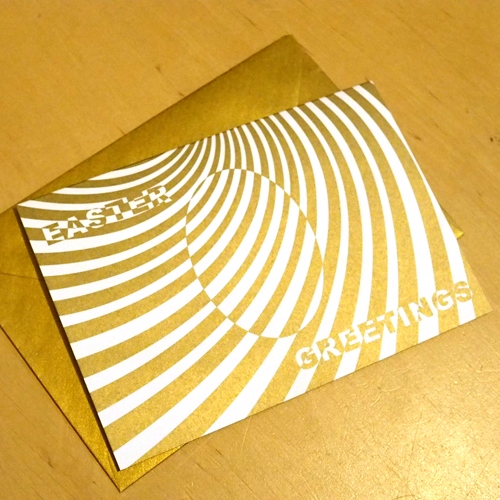 Easter Cards with golden envelopes