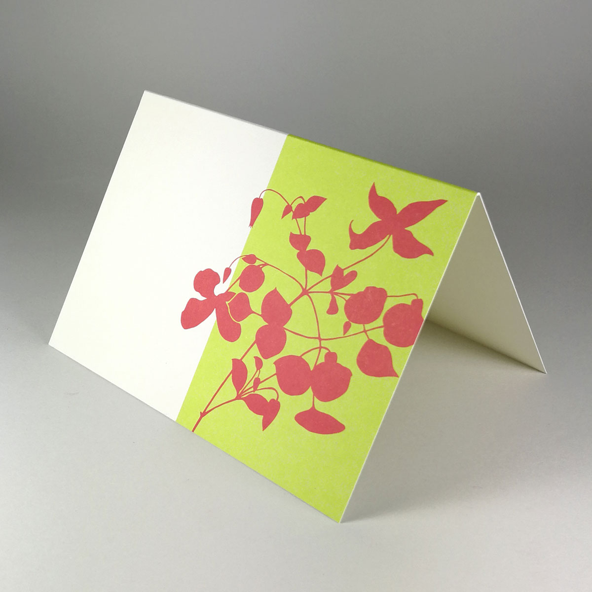 recycling greeting cards with flowers