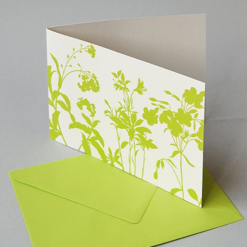 green herbs, great design printed - greeting cards