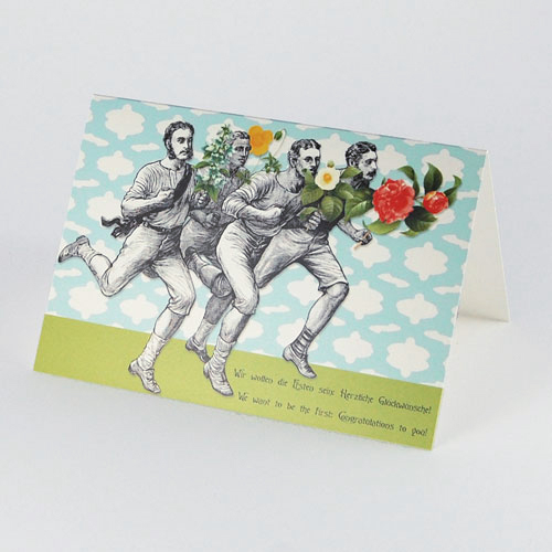 We want to be the first: Congratulations to you! - greeting cards for men