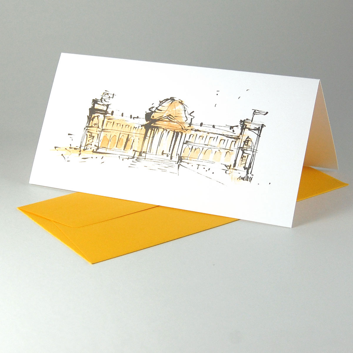 Greeting Cards with yellow envelopes