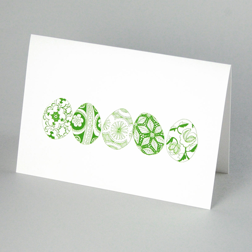 Easter Cards: decorated easter eggs