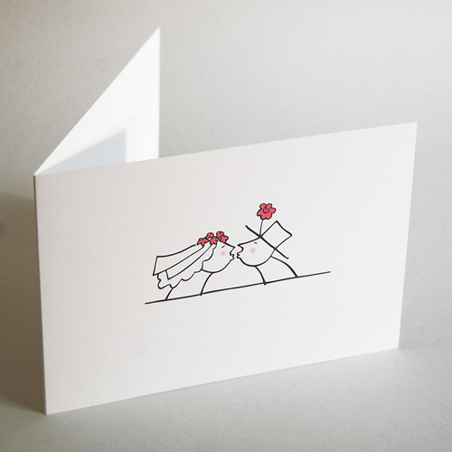 wedding invitations: The Kiss