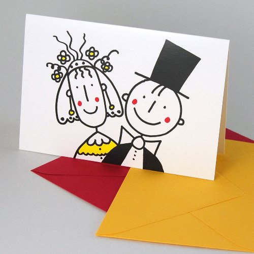 wedding cards with colorful envelopes