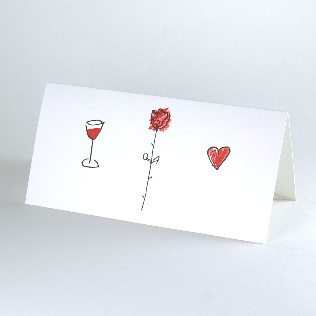 red wedding invitations: Heart, Wine, Rose