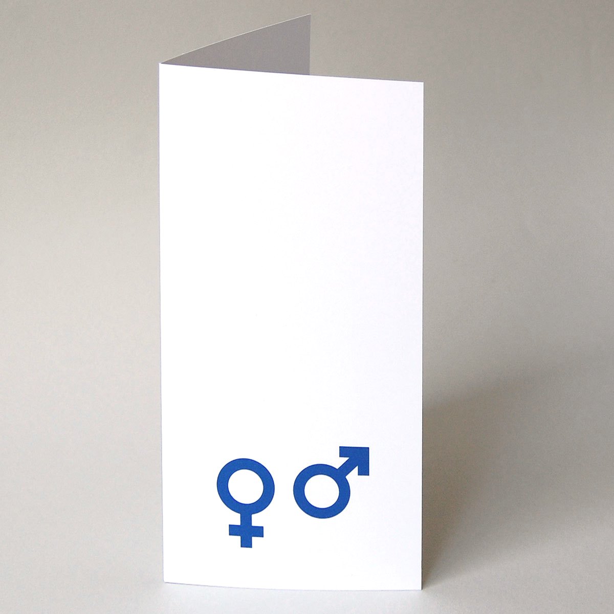 blue designer wedding invitation cards - symbols for him and her