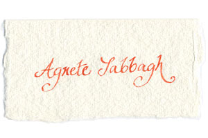 table cards - calligraphy