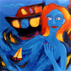 mermaid, painting