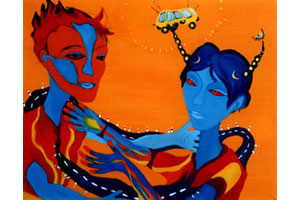 cosmic couple, painting