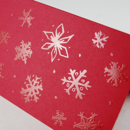 red Christmas Cards with relief-lacquer