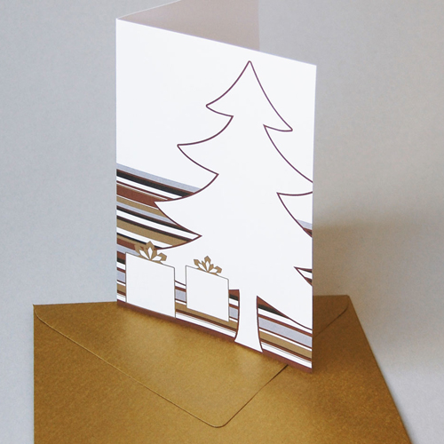 Christmas Cards with golden envelopes