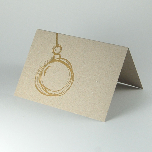 eco friendly christmas cards: Swinging Bauble