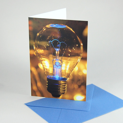 Greeting Cards: Lightbulb with colorful envelopes