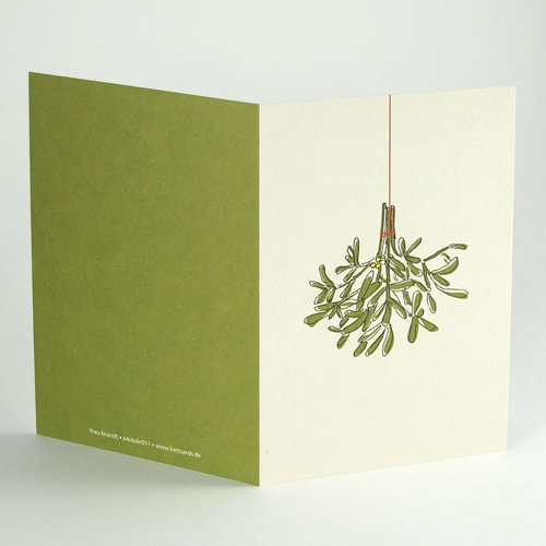 Eco Friendly Christmas Cards: Mistletoe