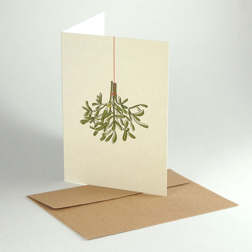 Eco Friendly Christmas Cards: Mistletoe