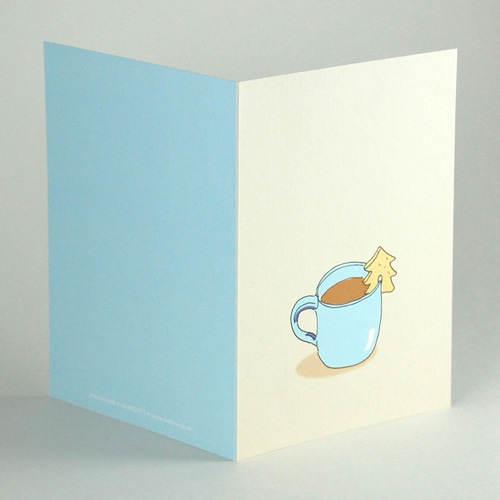 Eco Friendly Christmas Cards with a nice cup of hot chocolate