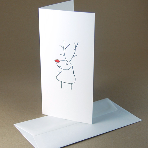 Christmas Cards with matching envelopes: Rudolph
