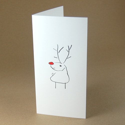 Christmas Cards: Rudolph with a very red nose