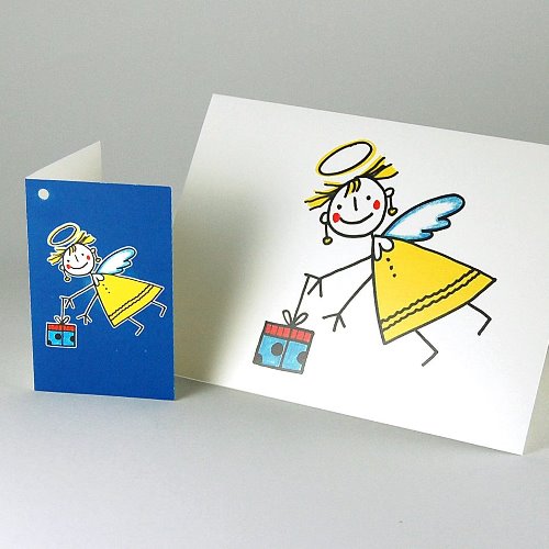 funny Christmas cards with matching gift tags
