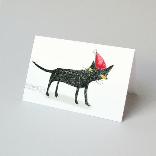 funny christmas cards: Christmas Cat