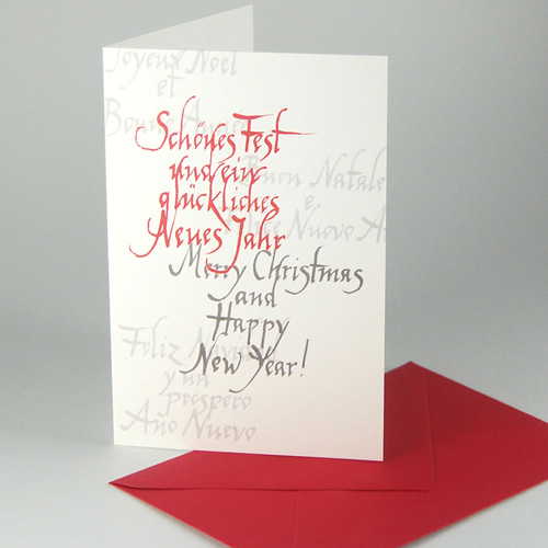 modern Corporate Christmas Cards with envelopes