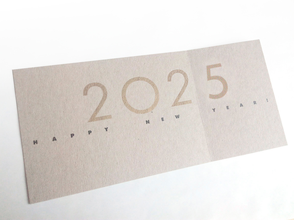 grey cards, printed on recycled paper - Season´s Greetings