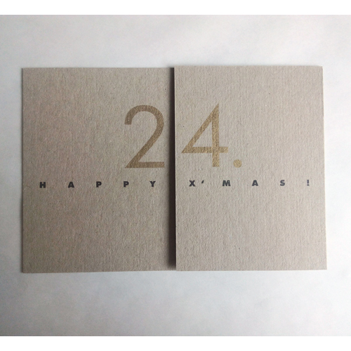 season´s greetings: 24/2025, great design printed on recycled cardboard
