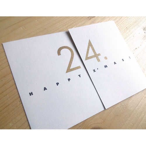 season´s greetings: 24 > 2025, great design printed on recycled cardboard