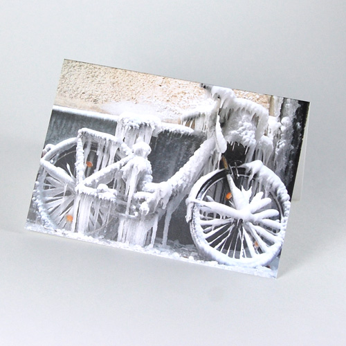 Christmas Cards with a foto: iced bike