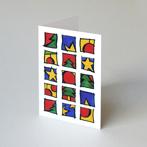 modern christmas cards: 3 x 5 symbols