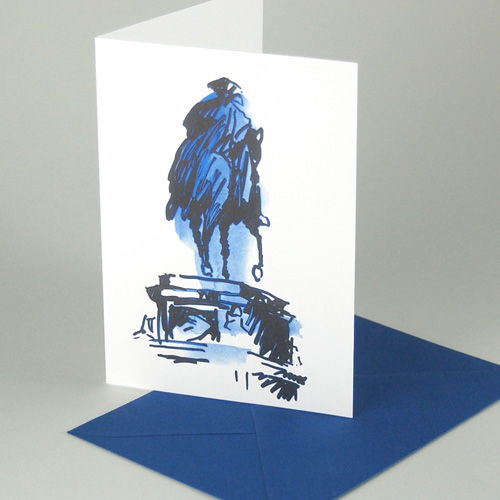 Frederick the Great, Unter den Linden, greeting cards with turquoise envelopes