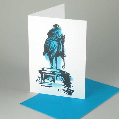 Frederick the Great, Unter den Linden, greeting cards with turquoise envelopes