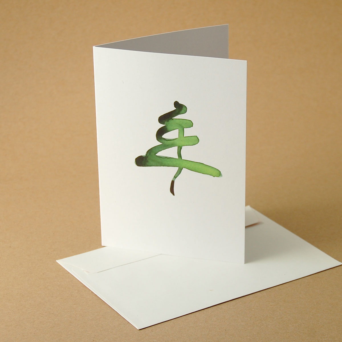 Recycled Christmas Cards with envelopes: Christmas Tree