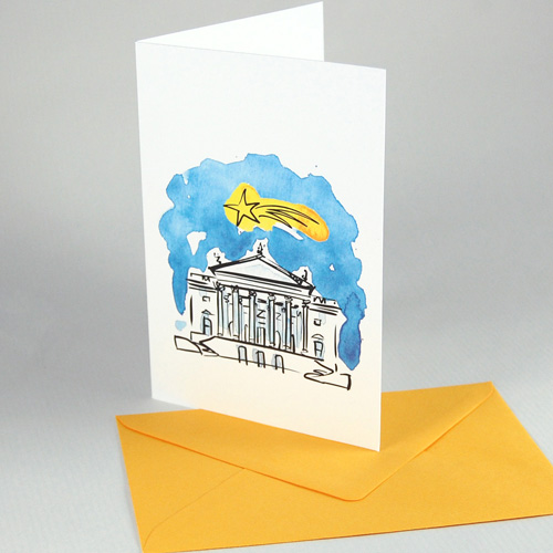 Berlin Opera House, christmas cards with colored envelopes