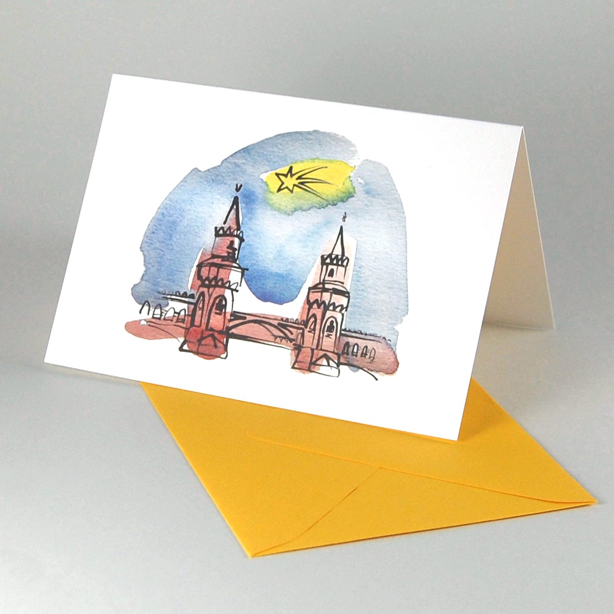 Berlin christmas cards with coloured envelopes