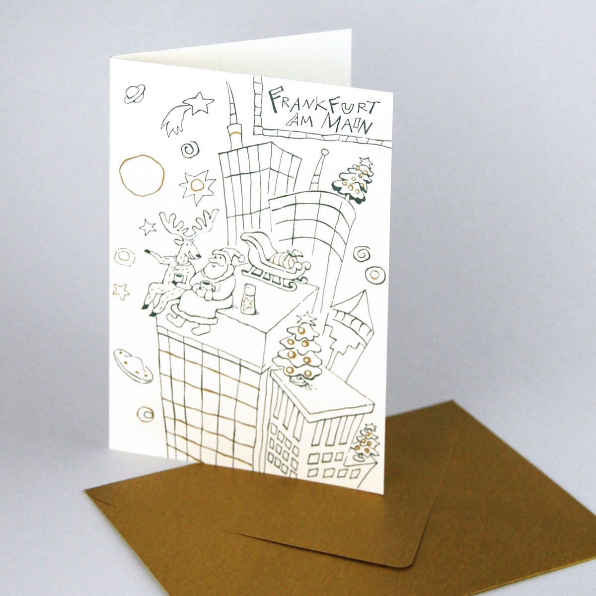 Boomtown Frankfurt, Corporate Christmas Cards with golden envelopes