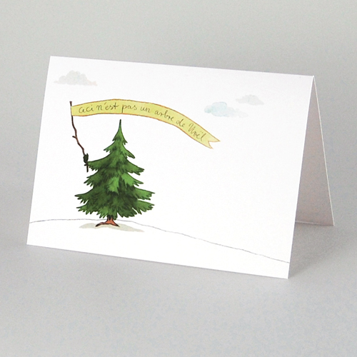 funny Christmas Cards: Ceci n´est pas und arbre de Noël